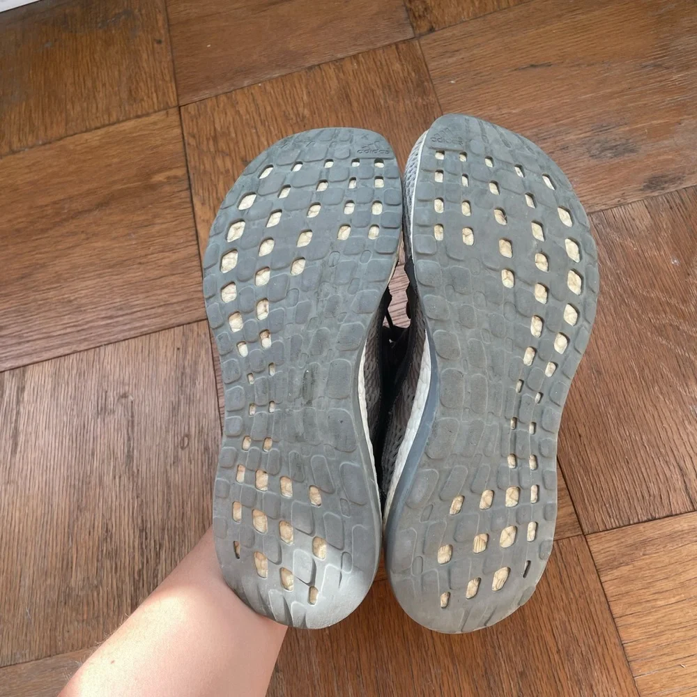 adidas Gray Mesh Athletic Running Shoes